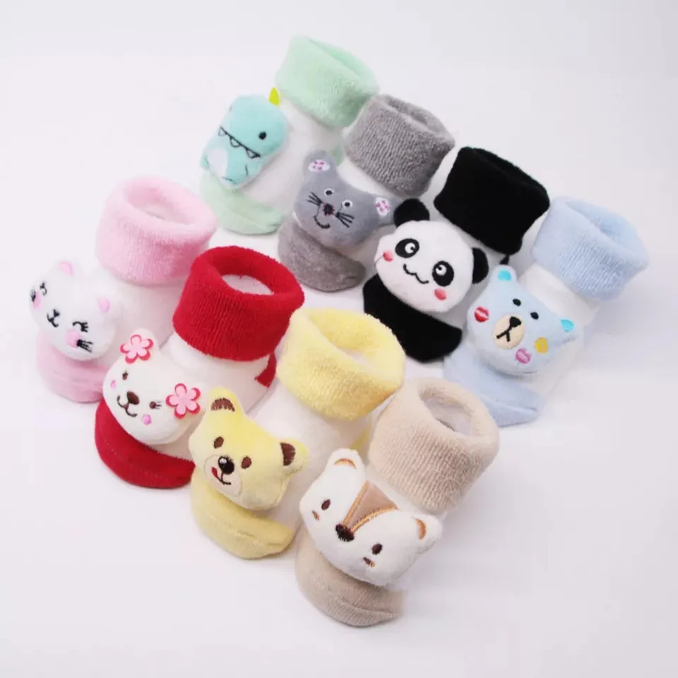 1 Pair/Lot Newborn baby Anti-Slip Soft Cartoon Socks Boot