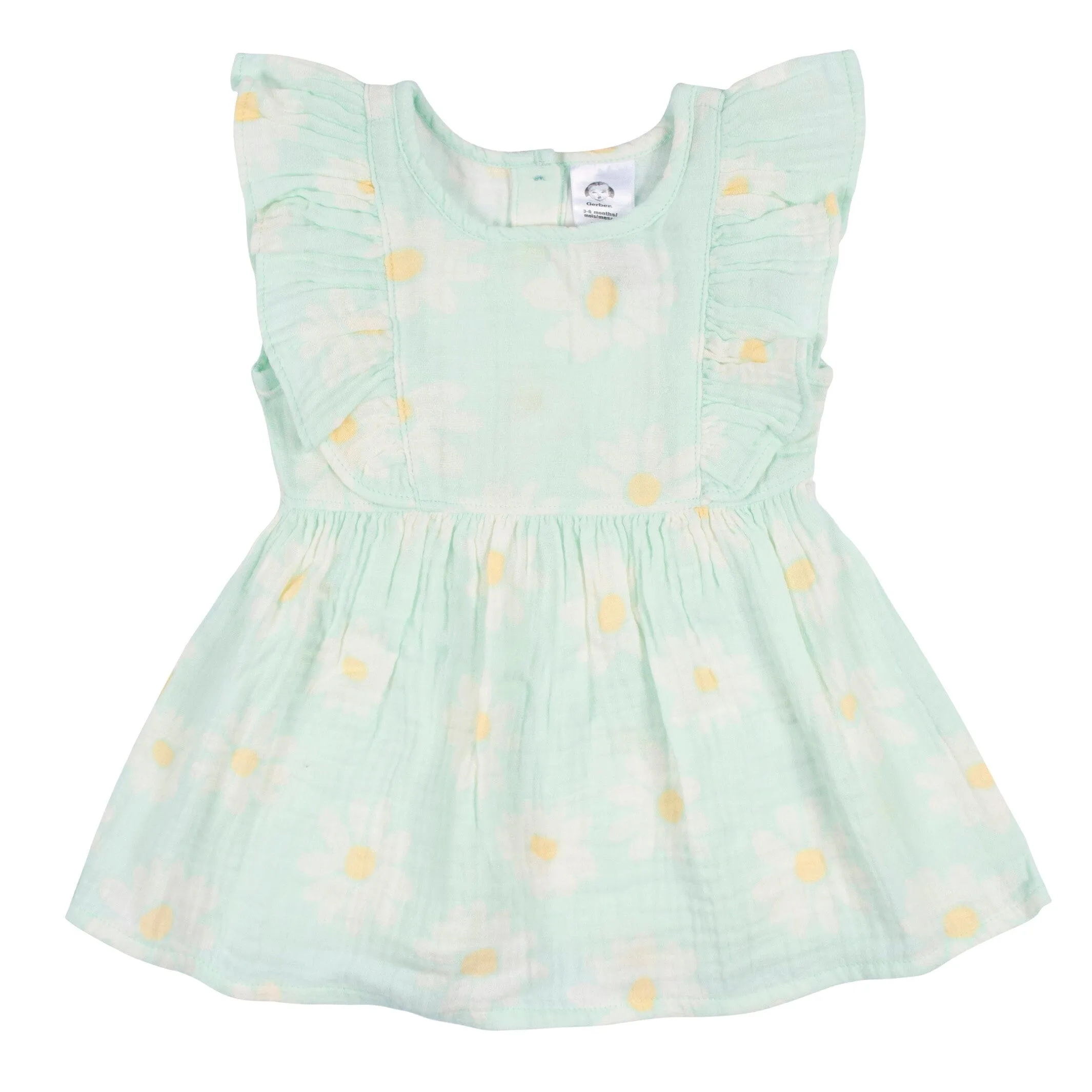 2-Piece Baby & Toddler Girls Daisies Gauze Dress & Diaper Cover Set