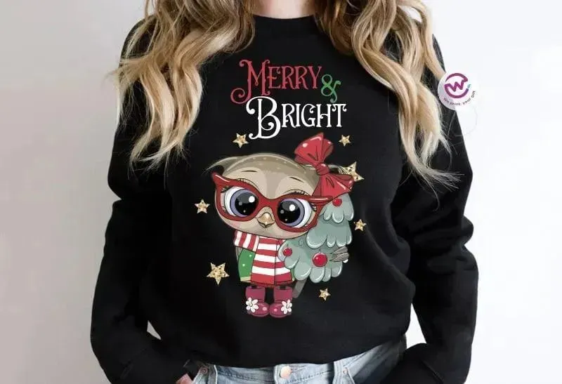 Adult Hoodies - Christmas -Owl