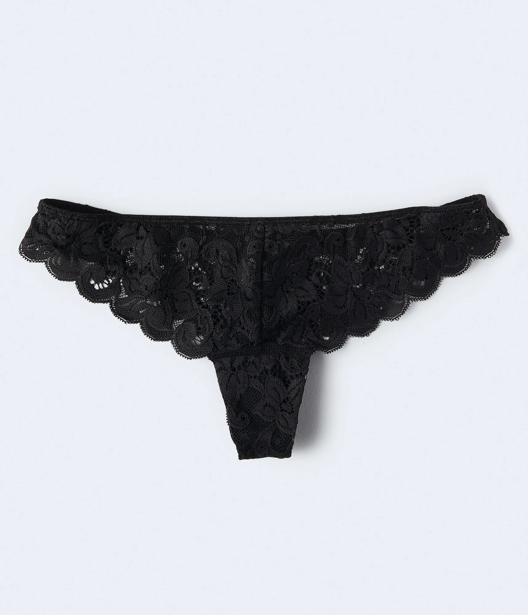 Aeropostale Womens' Floral Lace Thong -  - Size S - Nylon - Teen Fashion & Clothing Black