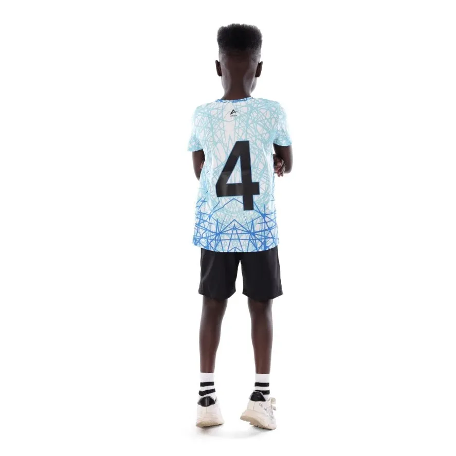 Anja Boys White And Blue Volleyball T-Shirt [WS]