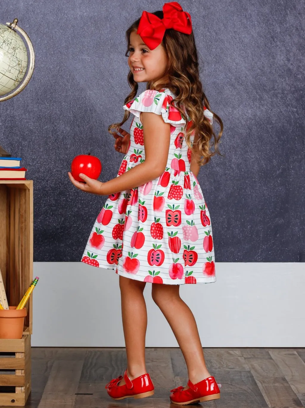 Apple Angel Ruffle Sleeve Dress