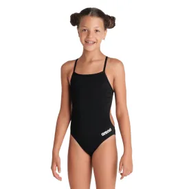 Arena Girls Team Swimsuit Challenge Solid - Black/White