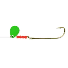 Bear Paw Flicker Snelled Hooks FKLS Sz:6 Green Colorado Blade)