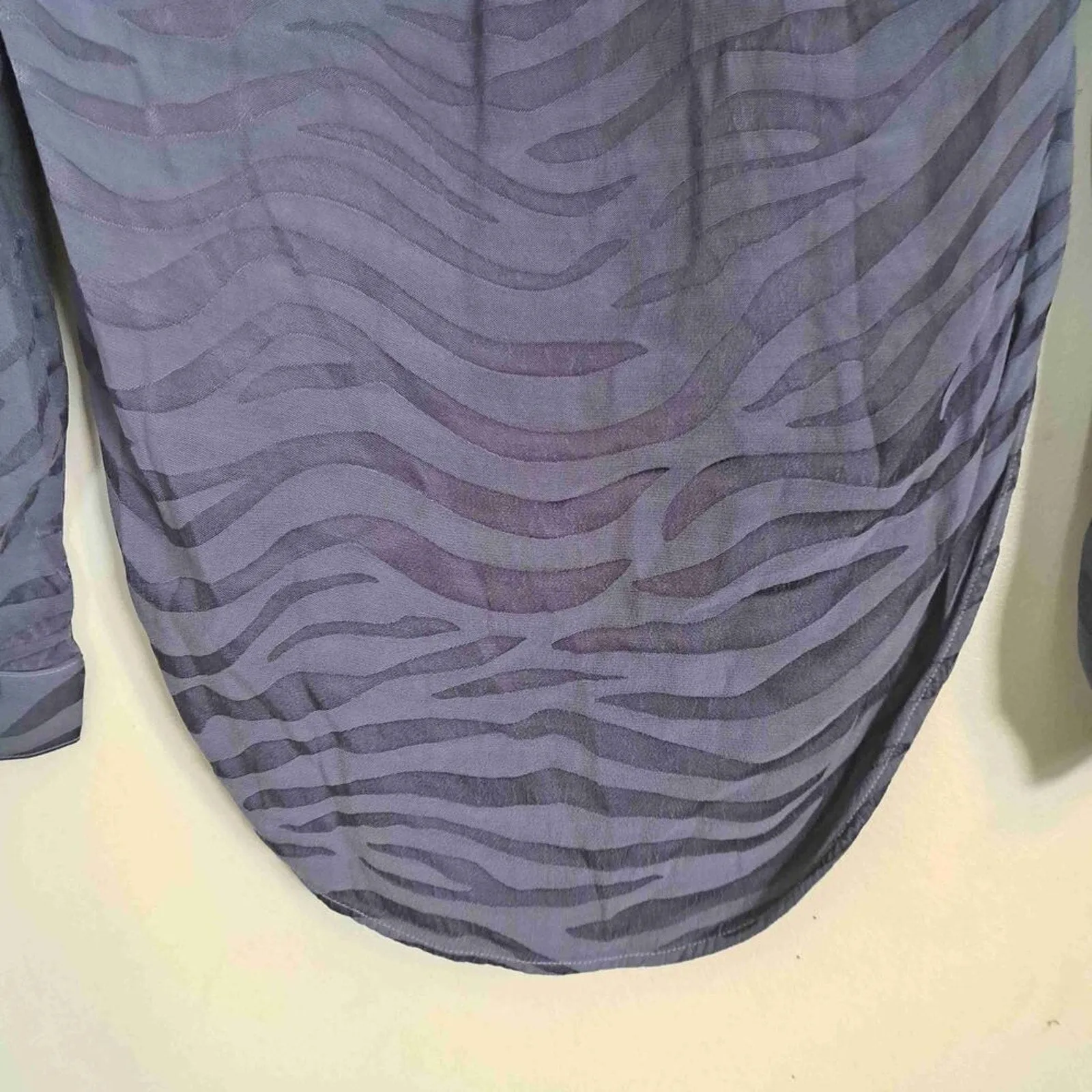 Bella Dahl Zebra Print Button Front Striped Blouse Size XS