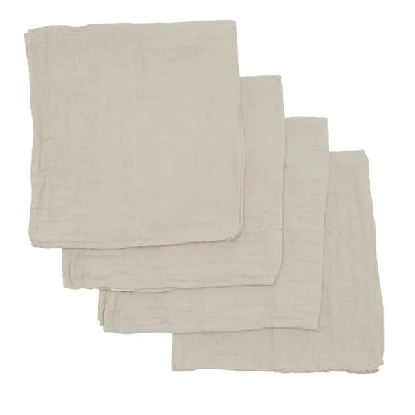 Bonét et Bonét Muslin Cloth 4-Pack - Macadamia