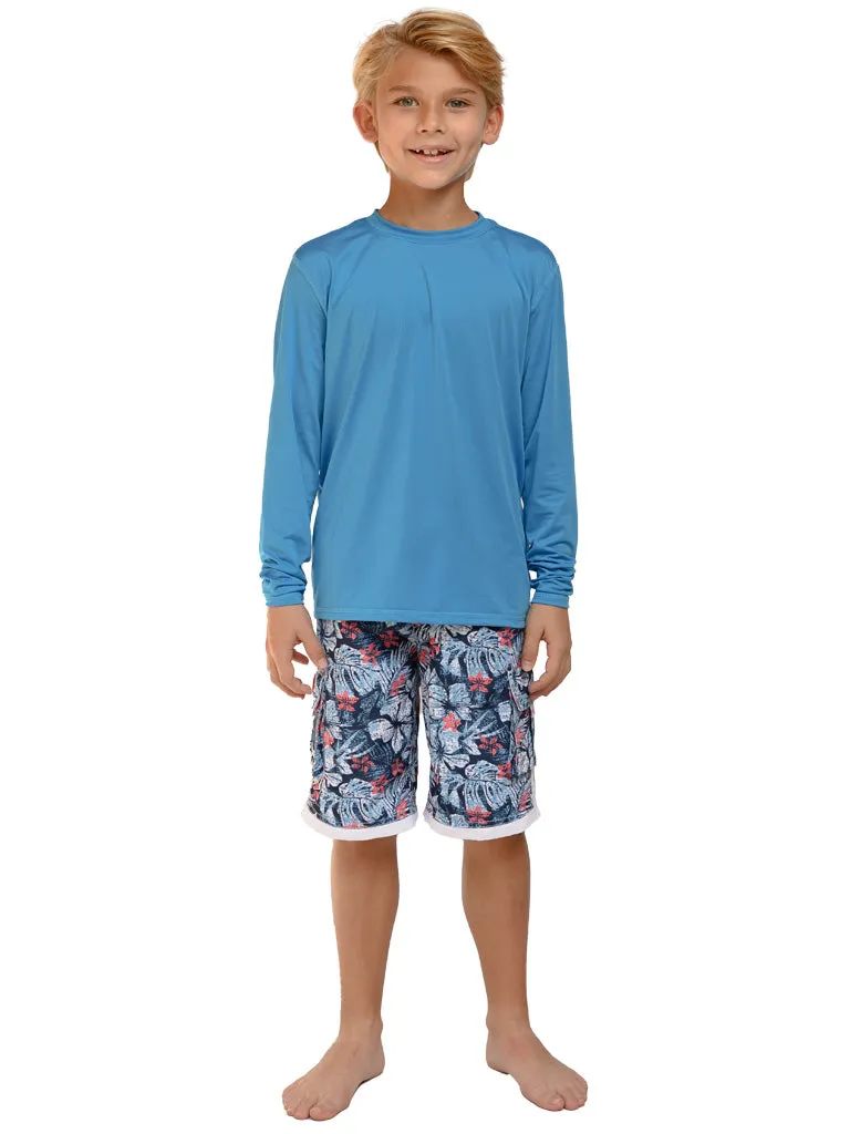 Boys loose fit sun shirt in Tie Dye