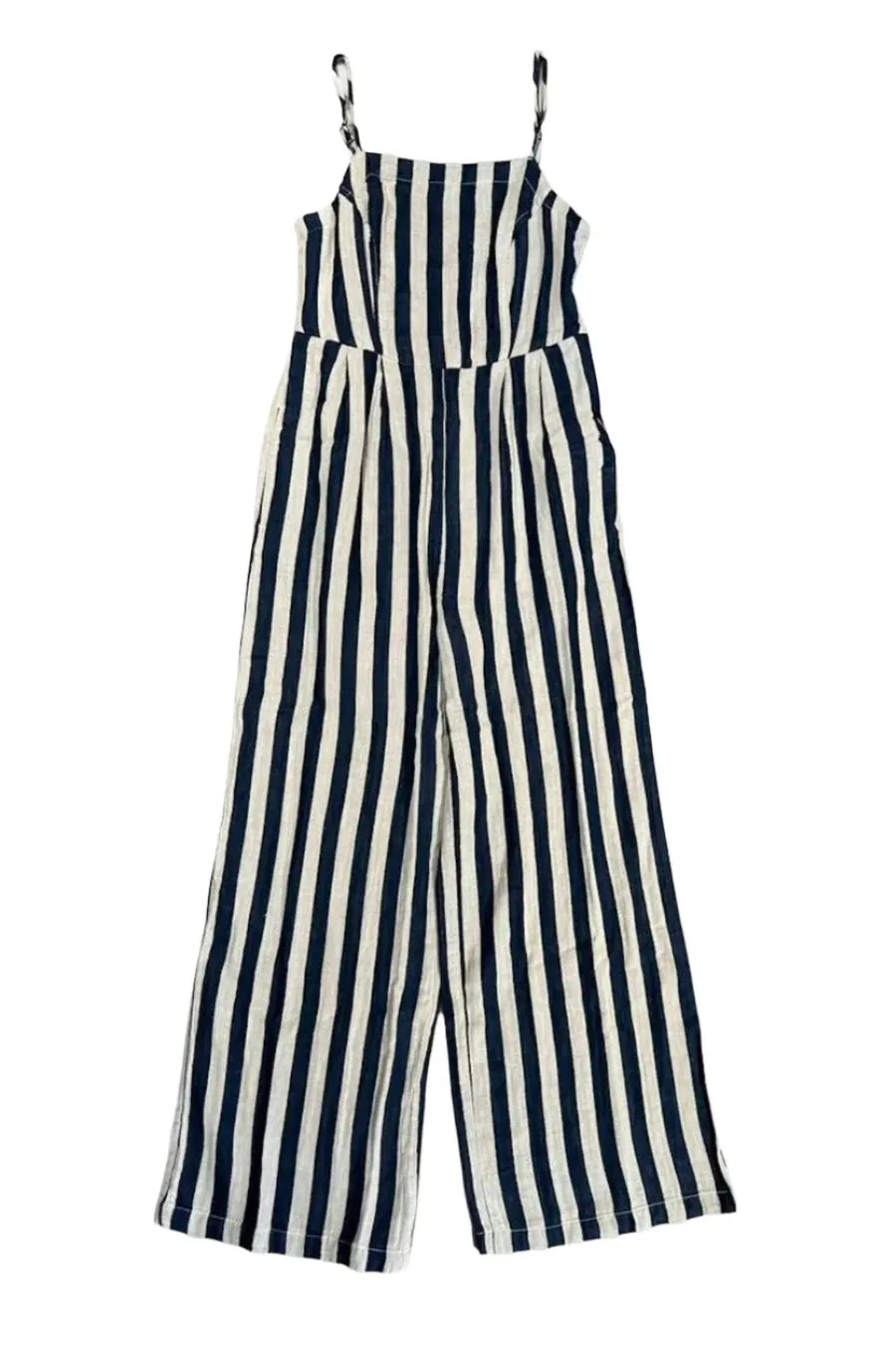 BRIXTON Women's Mykonos Stripe Jumpsuit Deep Sea