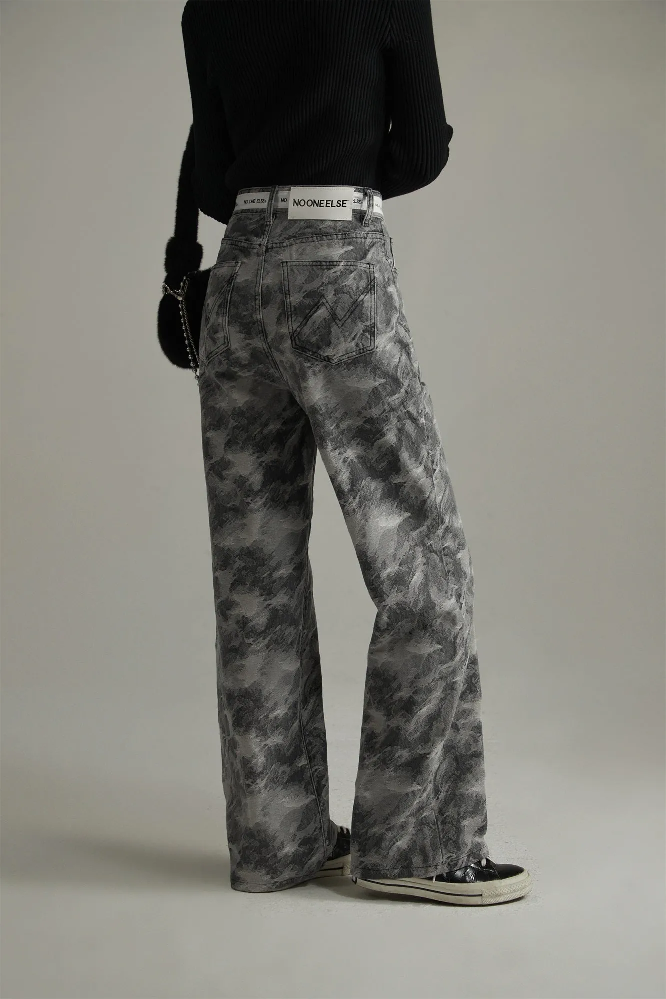 Cameo Printed Jeans Pants