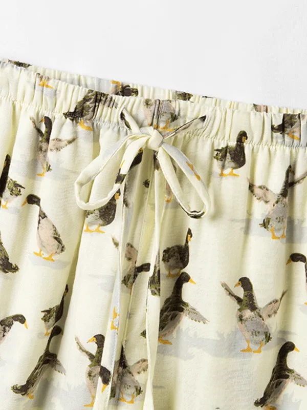 Cotton Cute Catoon Printed Long Pajama Pants