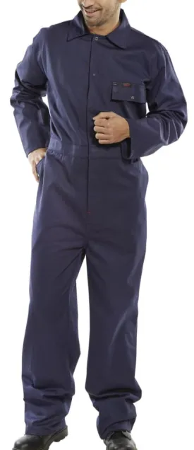 Cotton Drill Stud Front Boilersuit Overall Coverall -Beeswift Cdbs