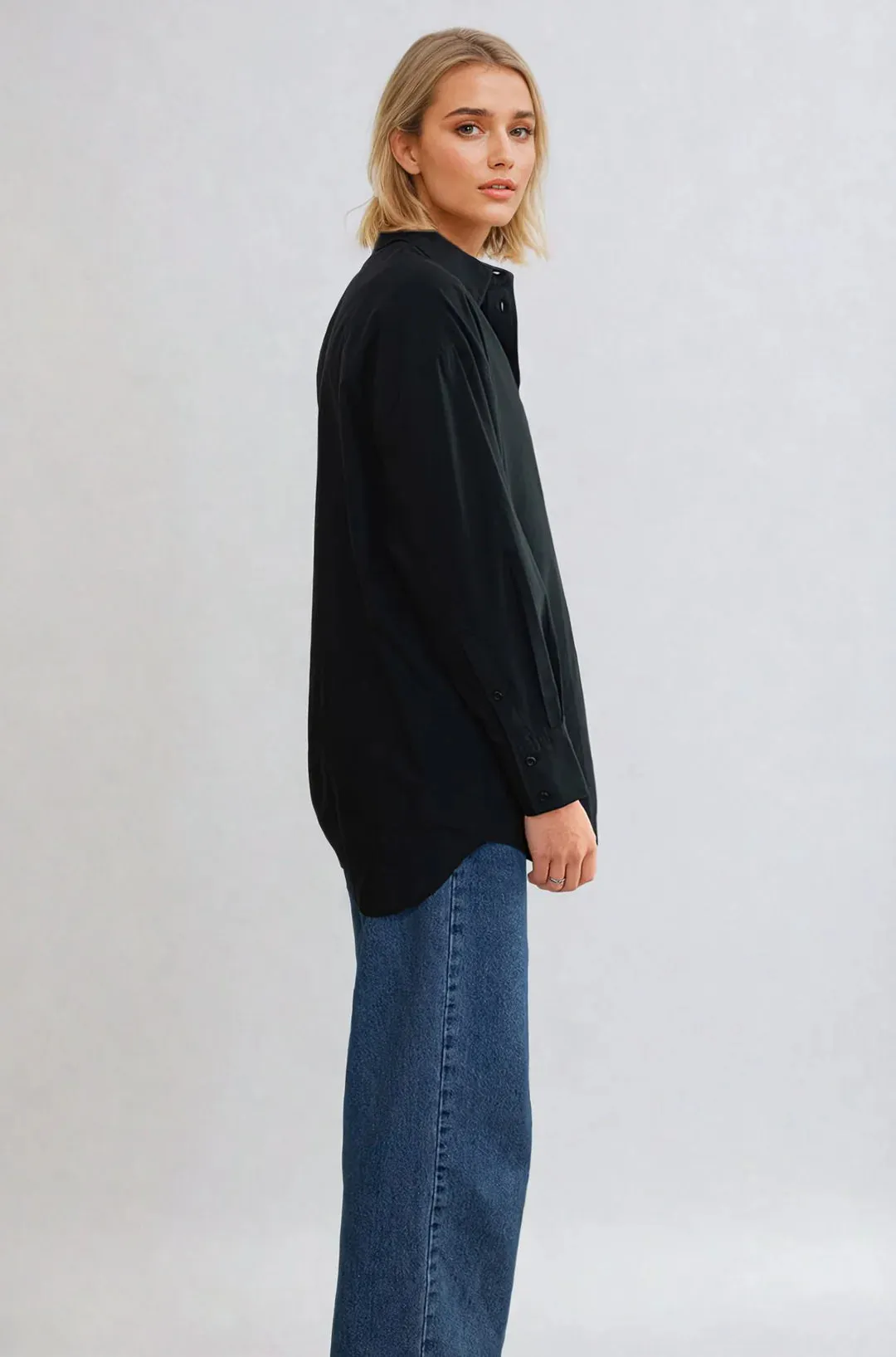 Cotton Overshirt - Jet Black