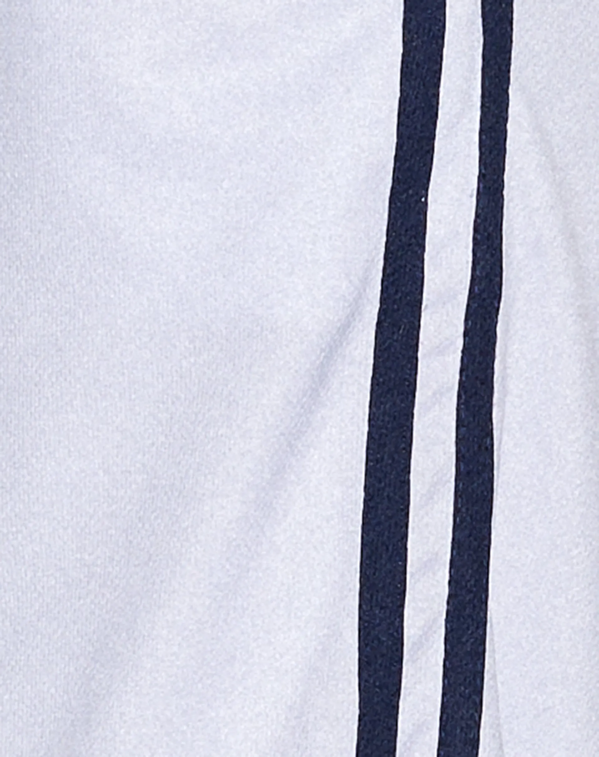 Coze Wide Leg Jogger in White with Navy Double Stripe