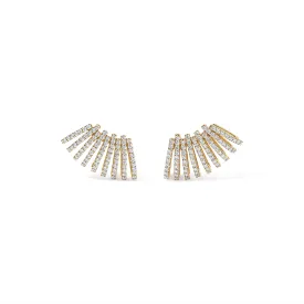 Diamond and Gold Crawler Earring