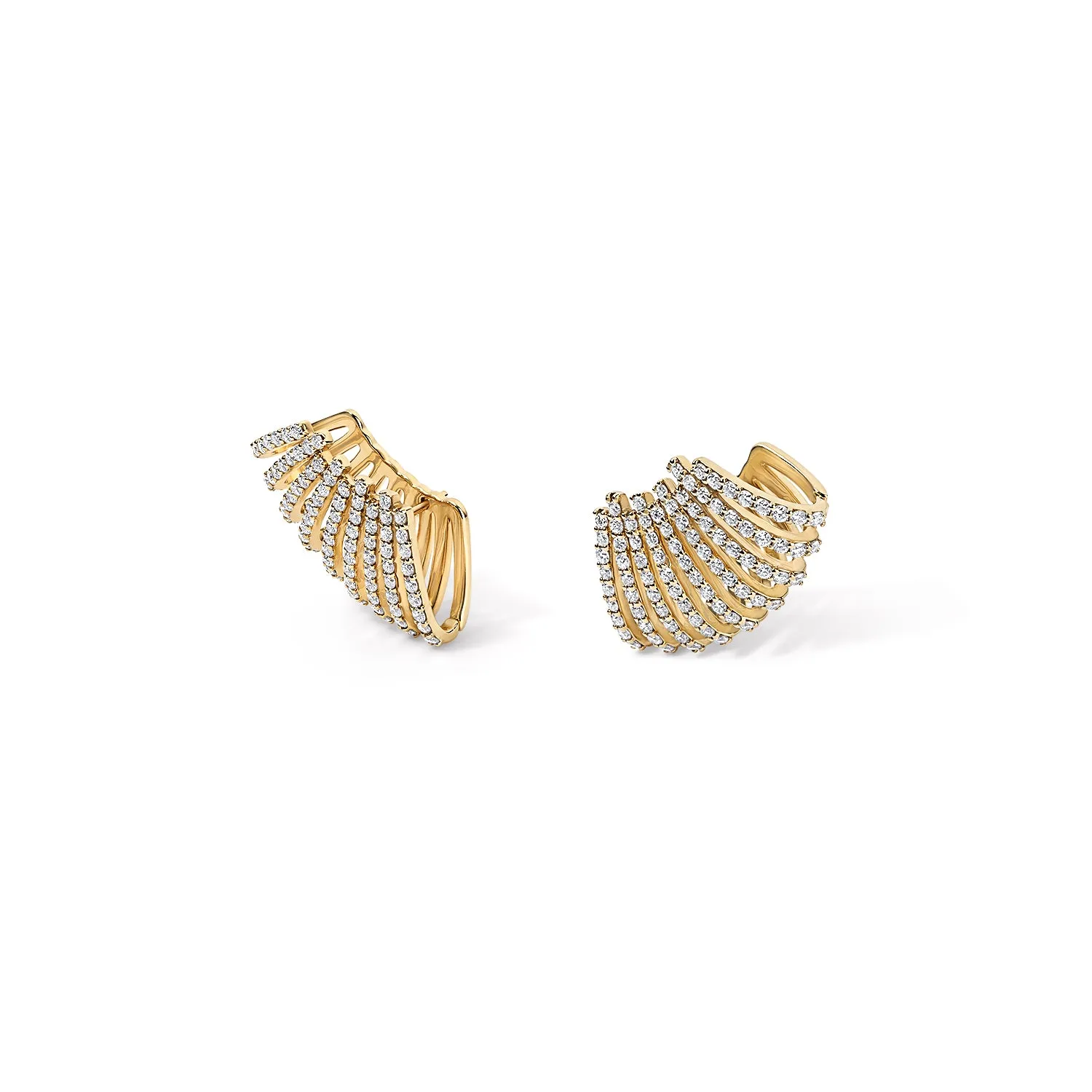 Diamond and Gold Crawler Earring