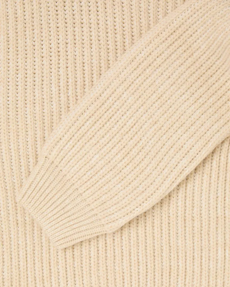 Edwin Roni High Collar Sweater - Beige