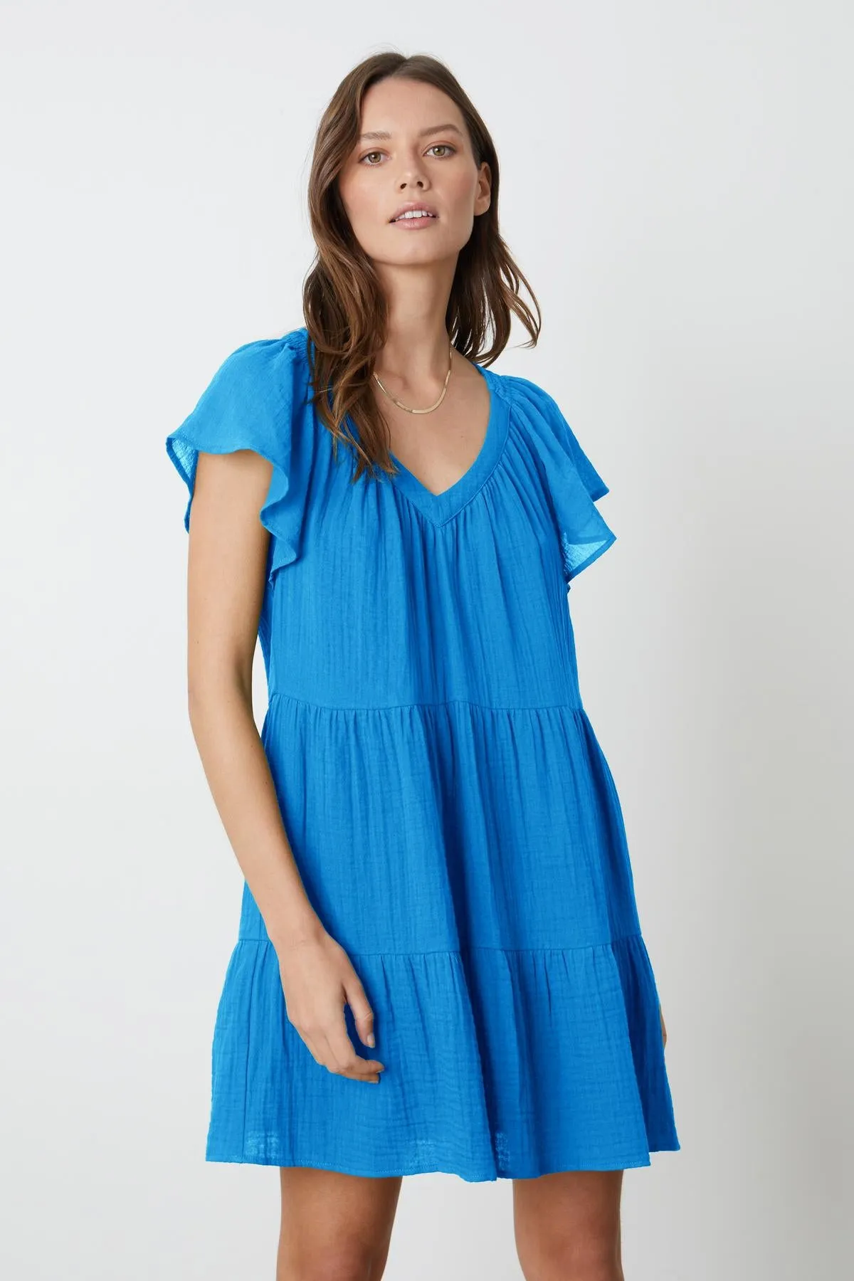 ELEANOR COTTON GAUZE TIERED DRESS