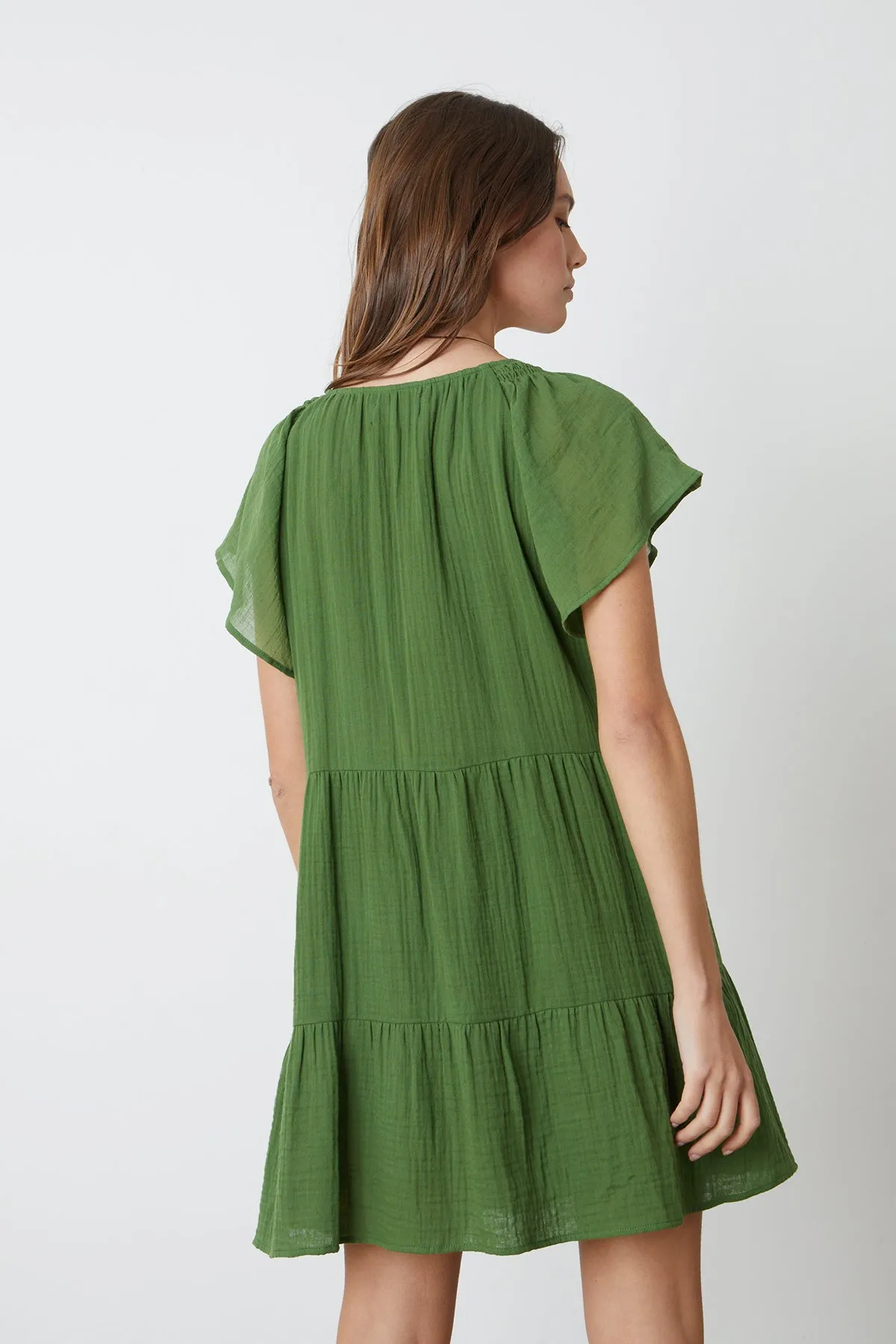 ELEANOR COTTON GAUZE TIERED DRESS