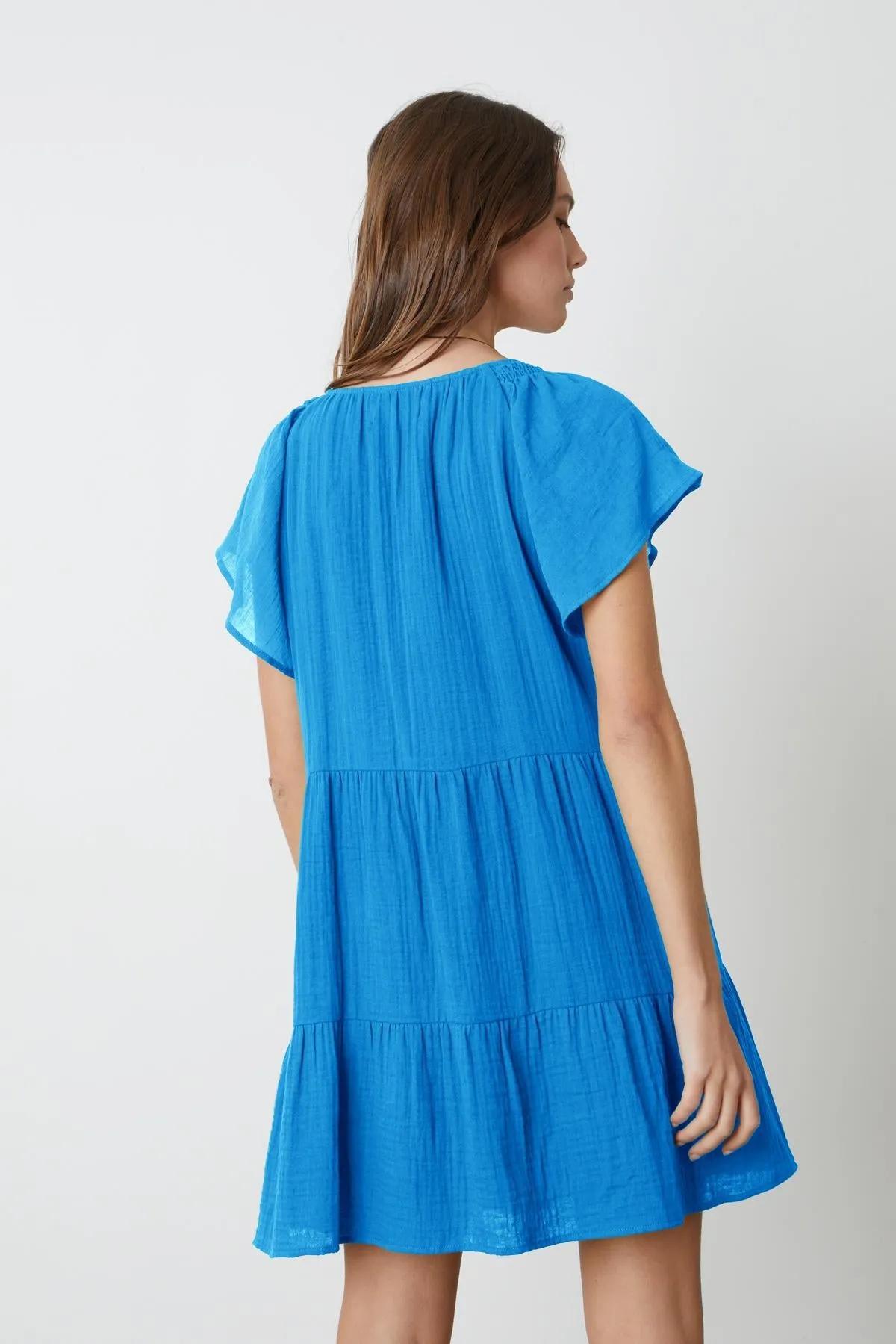 ELEANOR COTTON GAUZE TIERED DRESS