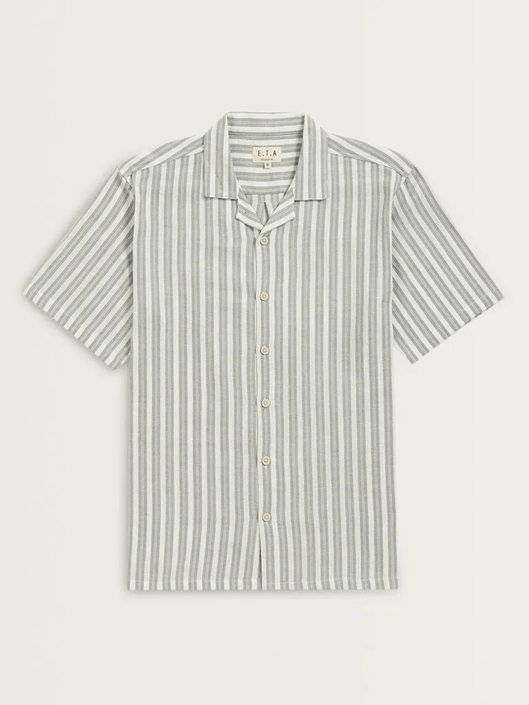 ETA Sage Striped Relaxed-Fit Cotton Shirt