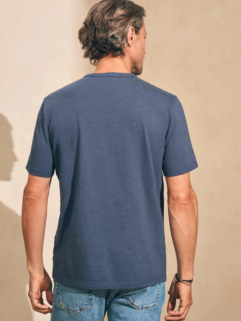 Faherty Sunwashed T-Shirt - Dune Navy