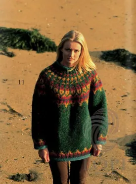 Fjara (Beach) Women Wool Sweater Green