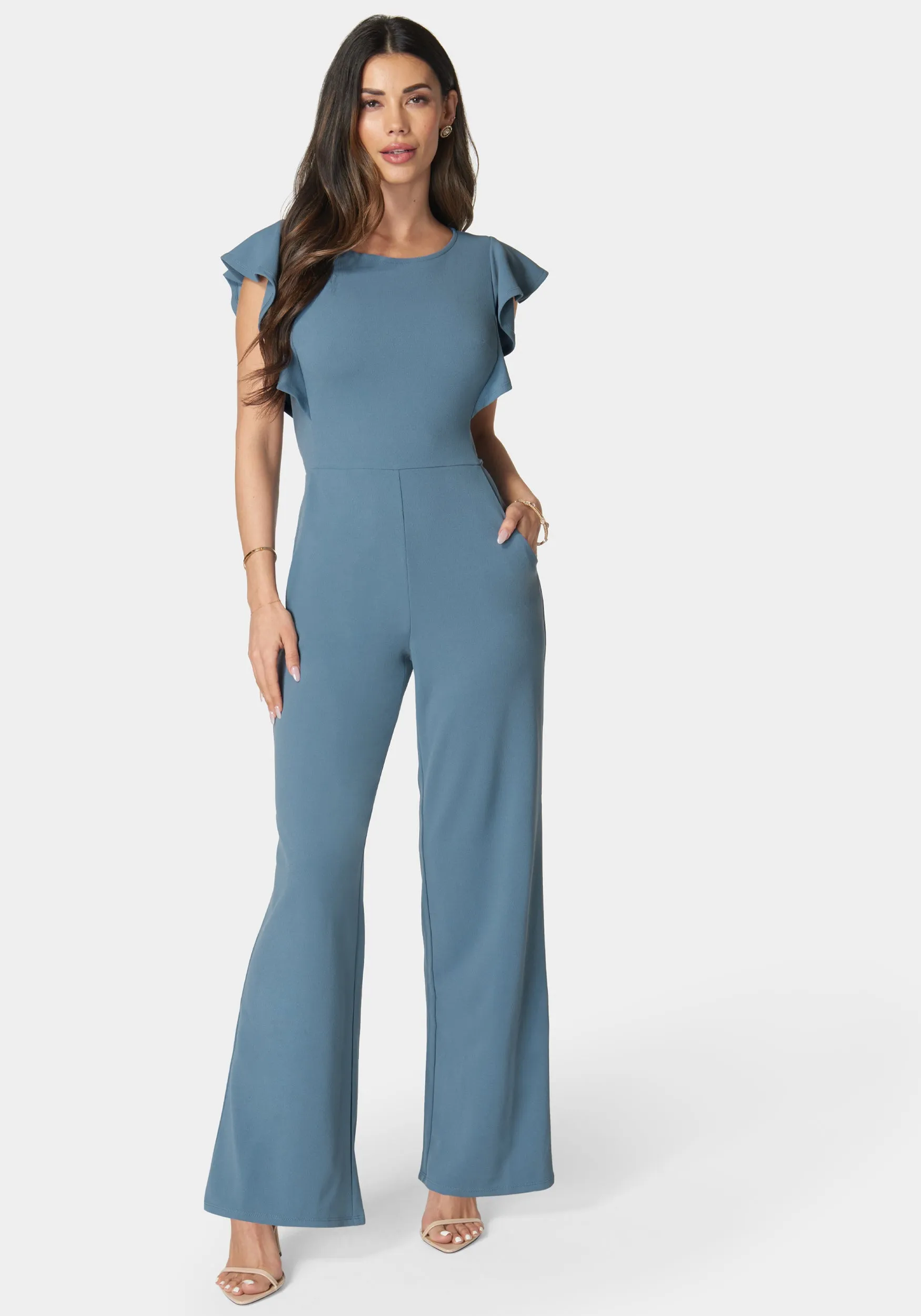 Flutter Sleeve Core Jumpsuit