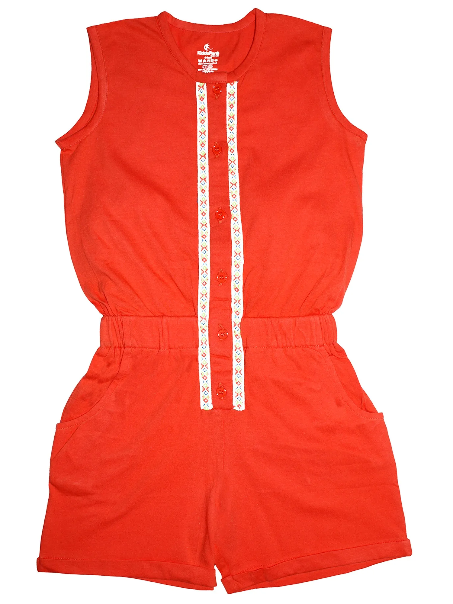 Girls Cotton Jersey Jumpsuit