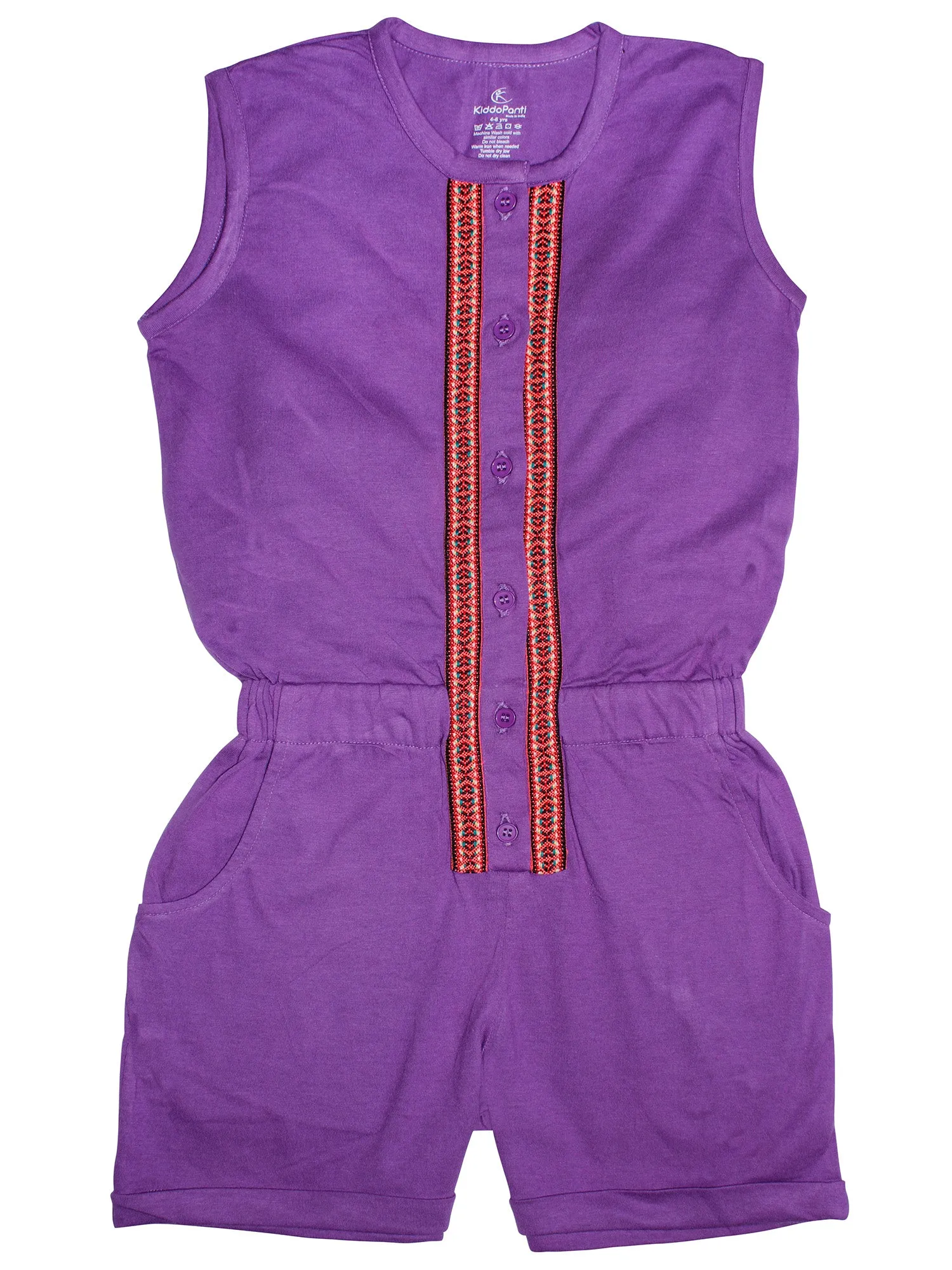 Girls Cotton Jersey Jumpsuit