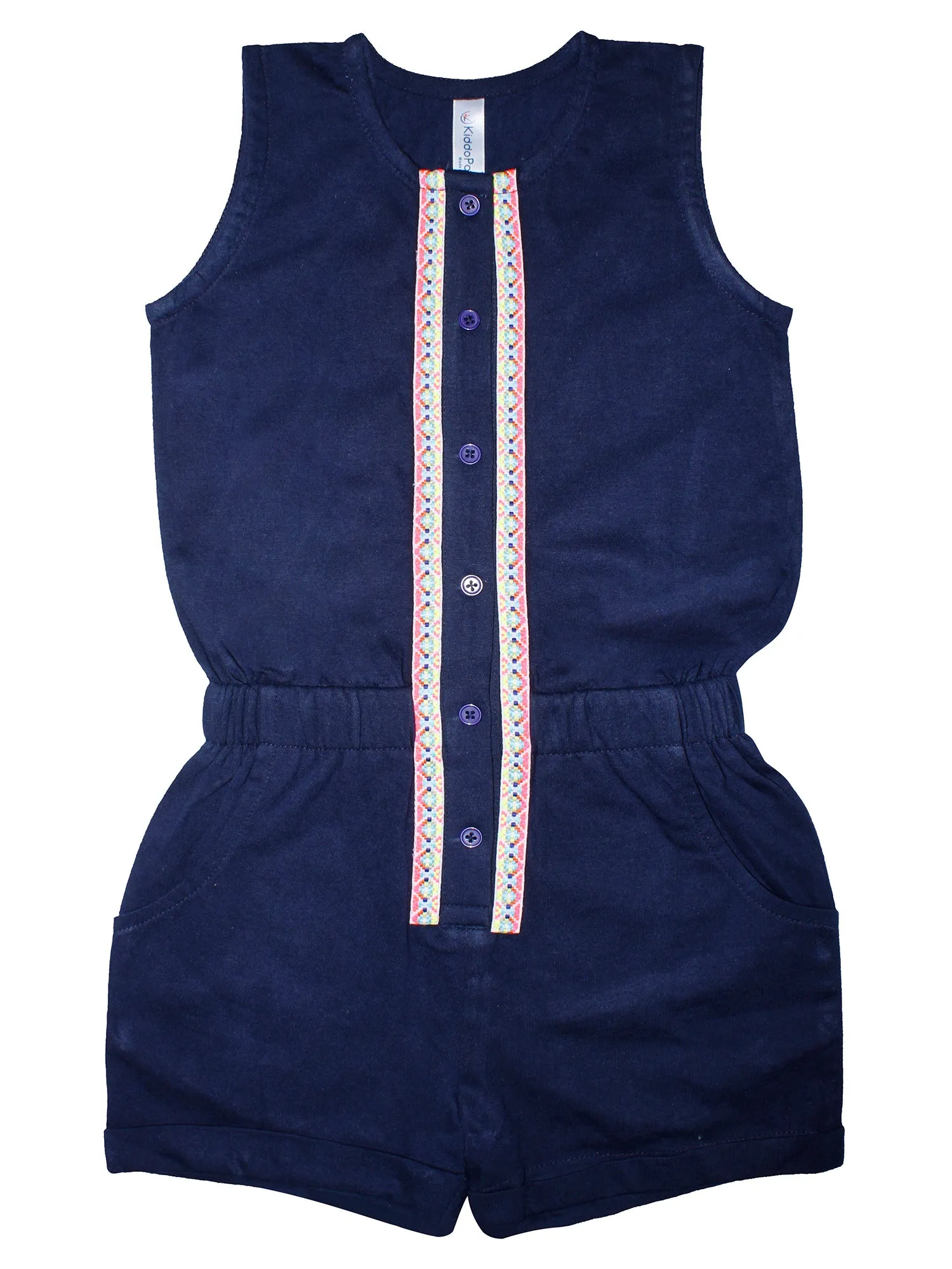 Girls Cotton Jersey Jumpsuit