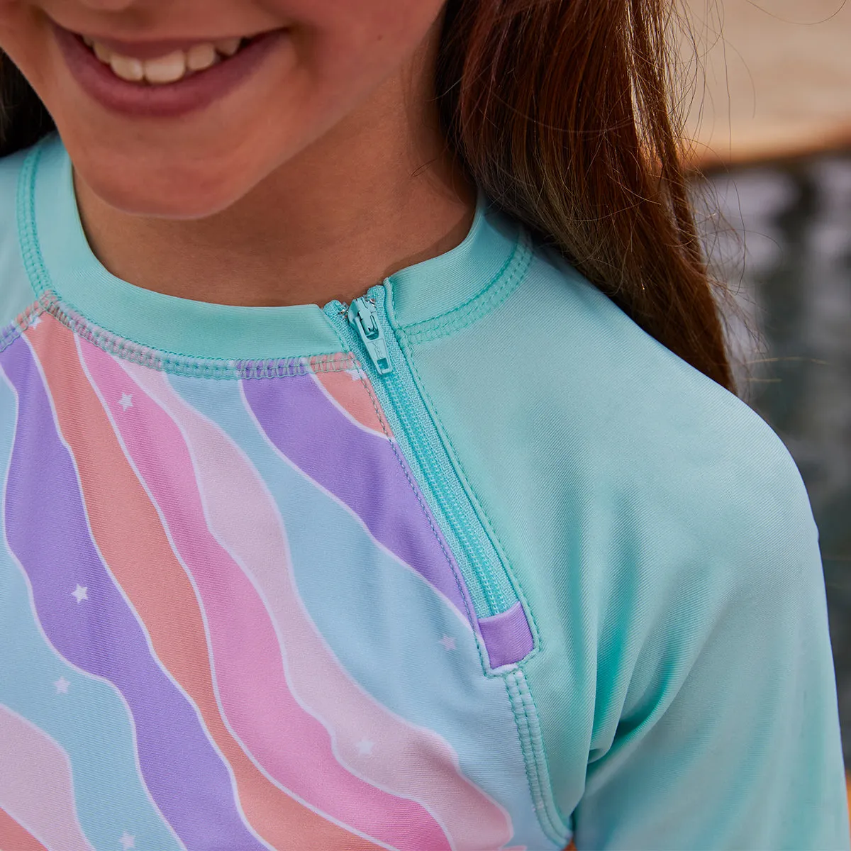 Girl's Zippy Long Sleeve Sun & Swim Shirt