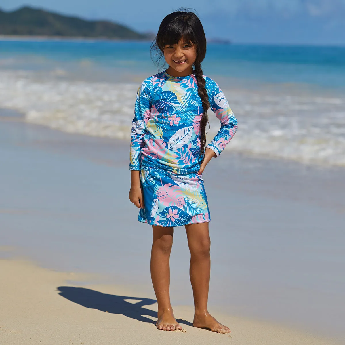 Girl's Zippy Long Sleeve Sun & Swim Shirt