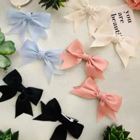 Hair Bow Clips Satin Cute Hair Ribbons Girls Ribbon Bows for Hair BowKnot Barrettes Hair Accessories