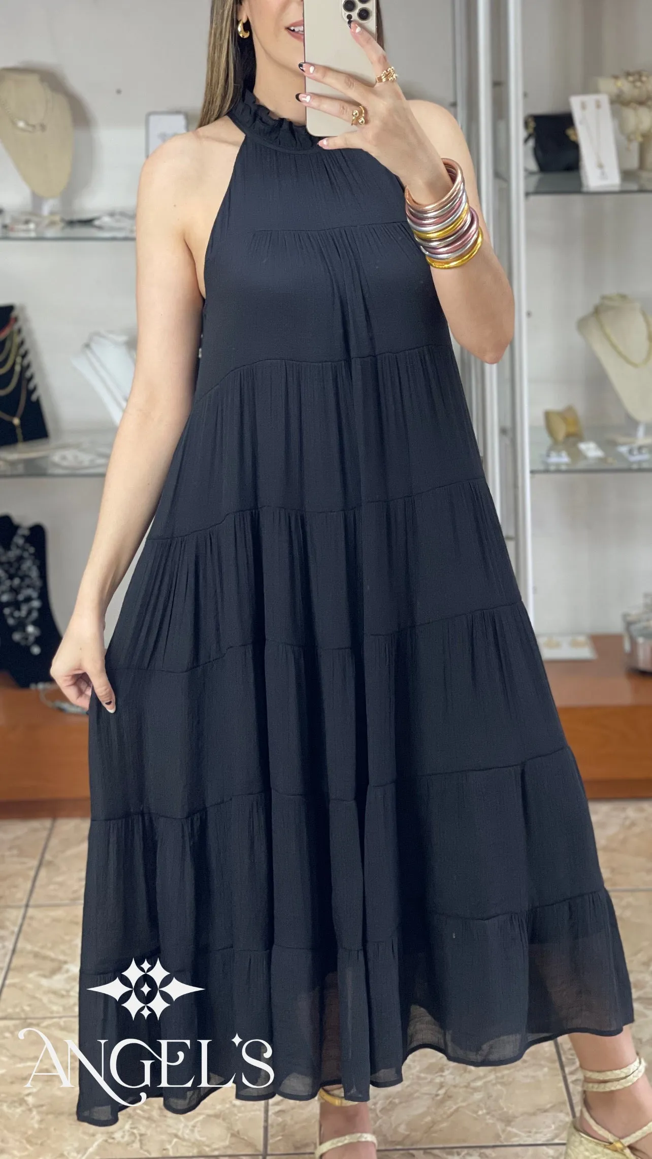 Halter Neck Maxi Dress