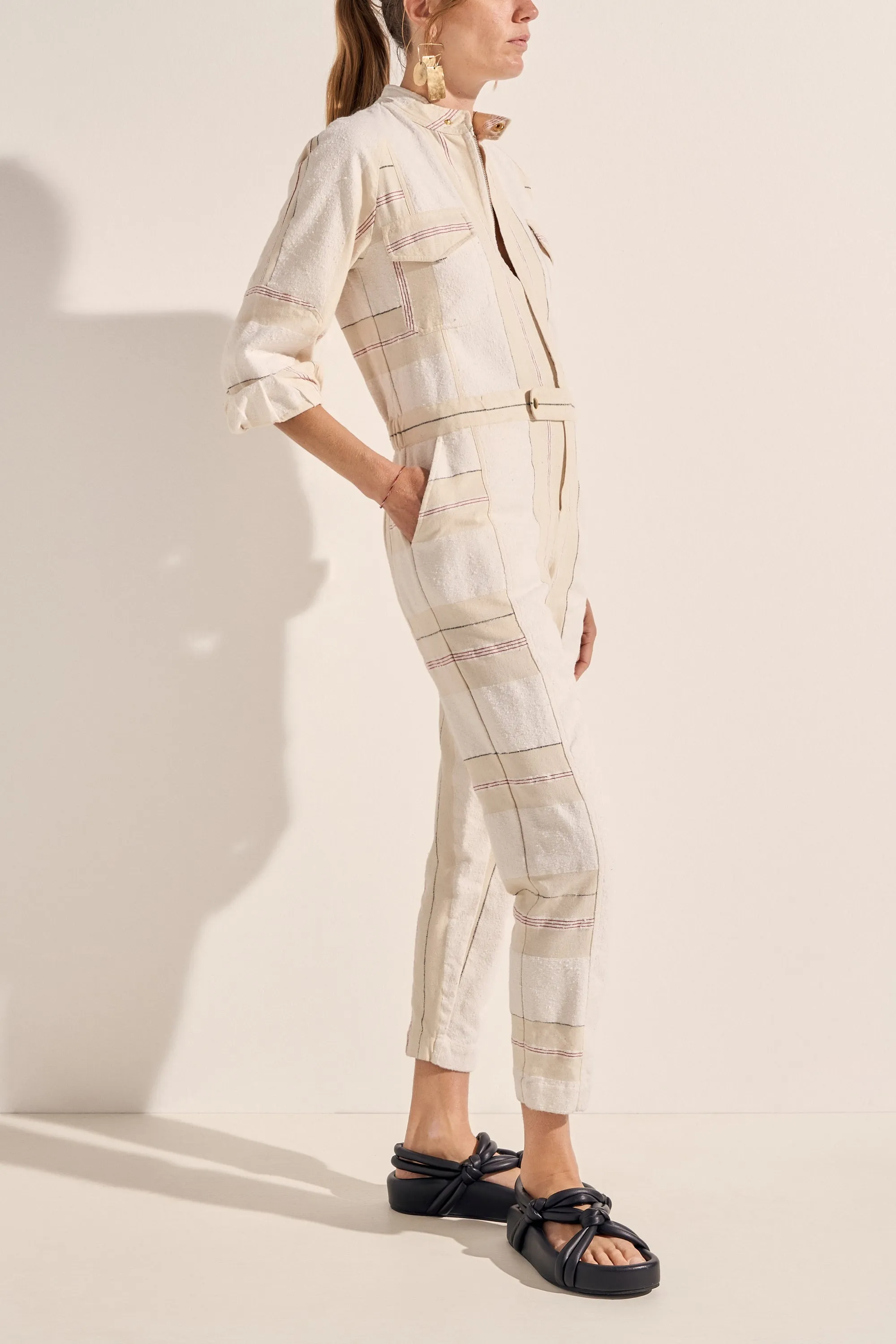 Hephaestus Cream Boucle Stripe Boilersuit