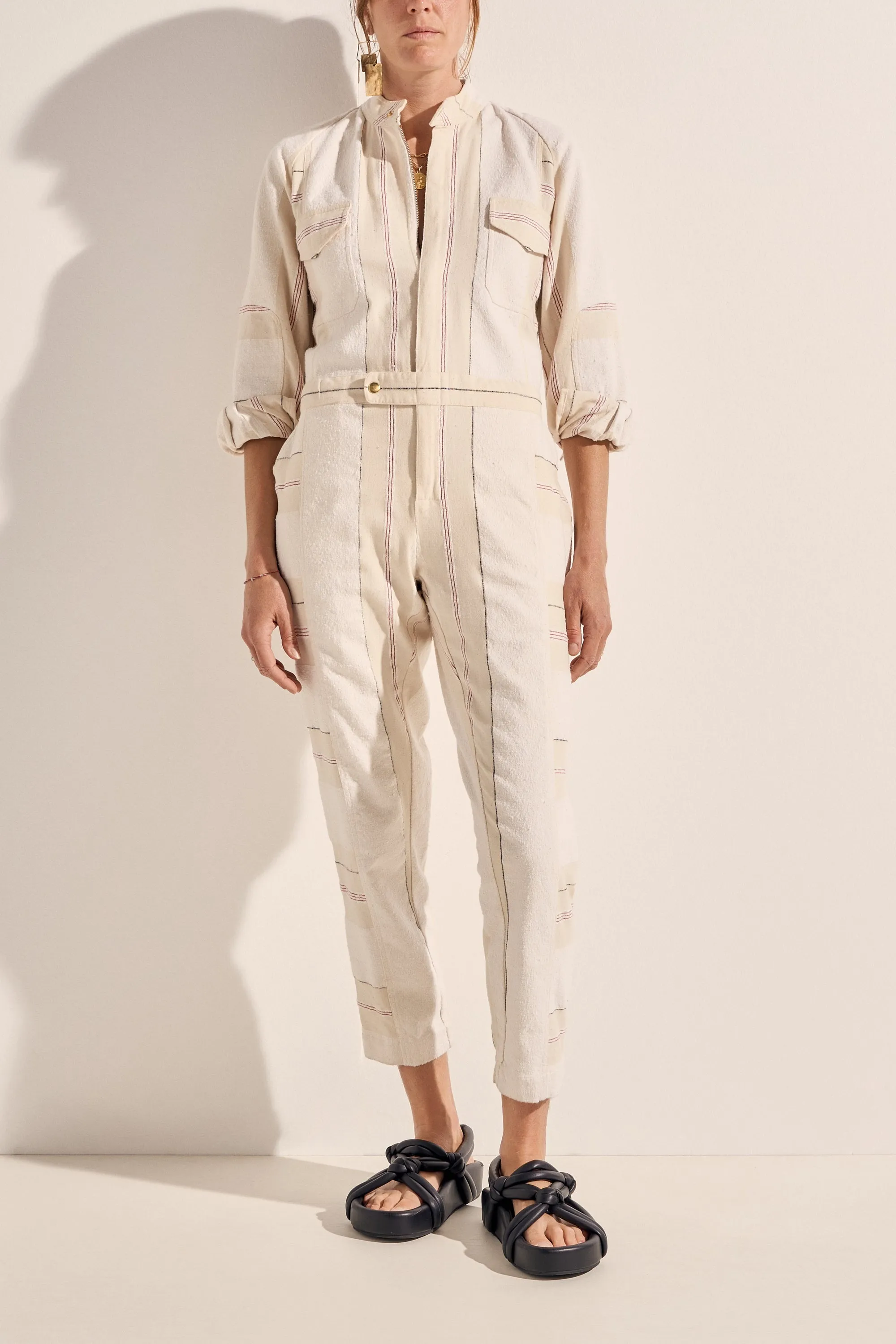 Hephaestus Cream Boucle Stripe Boilersuit