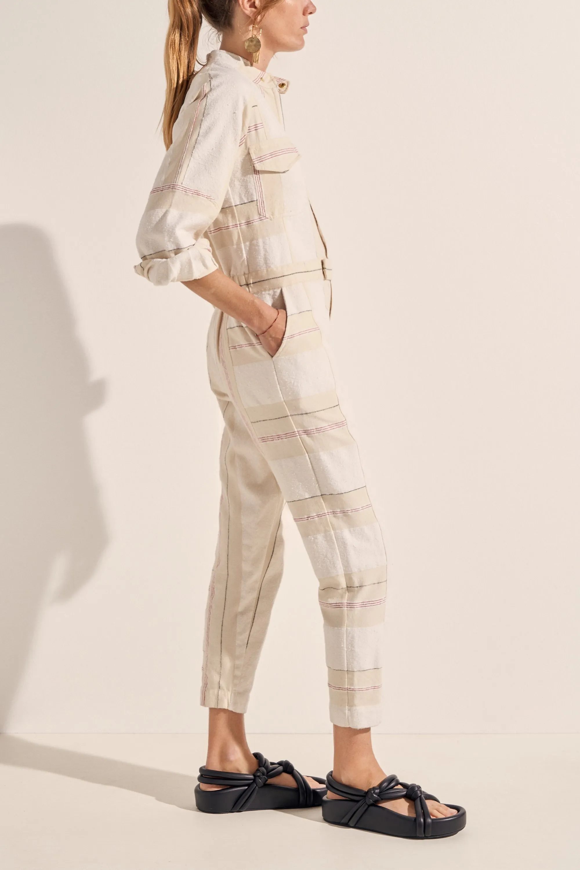 Hephaestus Cream Boucle Stripe Boilersuit