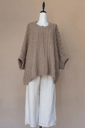 Irish - Ripple Poncho - Camel