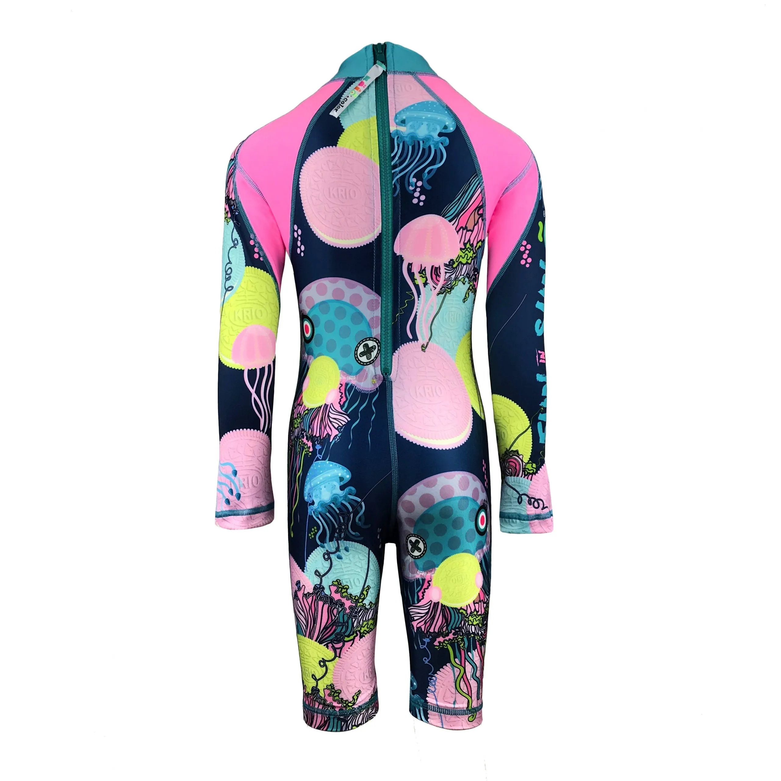 Jelly Fish  Girls Long Sleeve Sunsuit