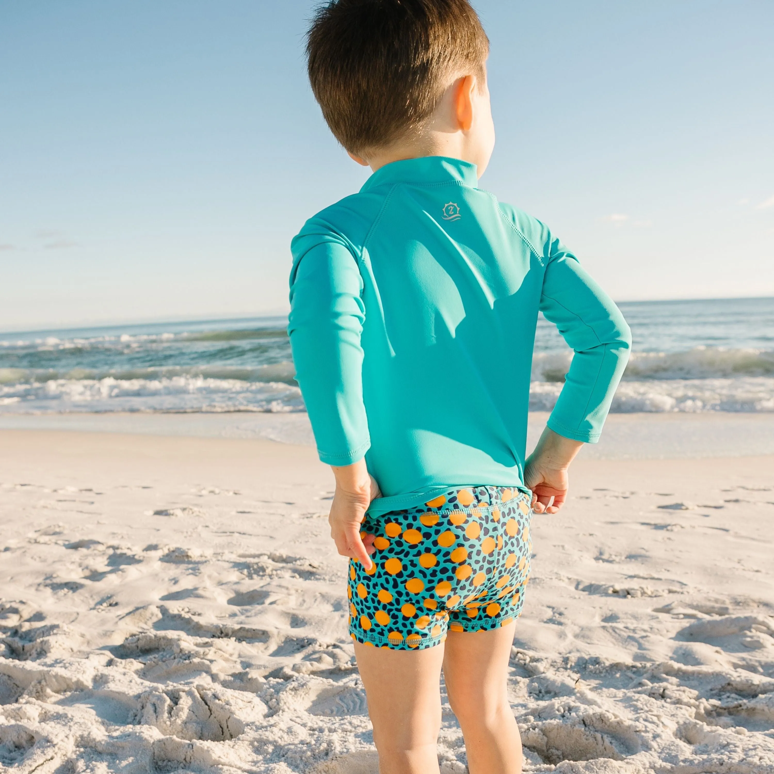 Kids Euro Swim Shorties | "Geo Party"