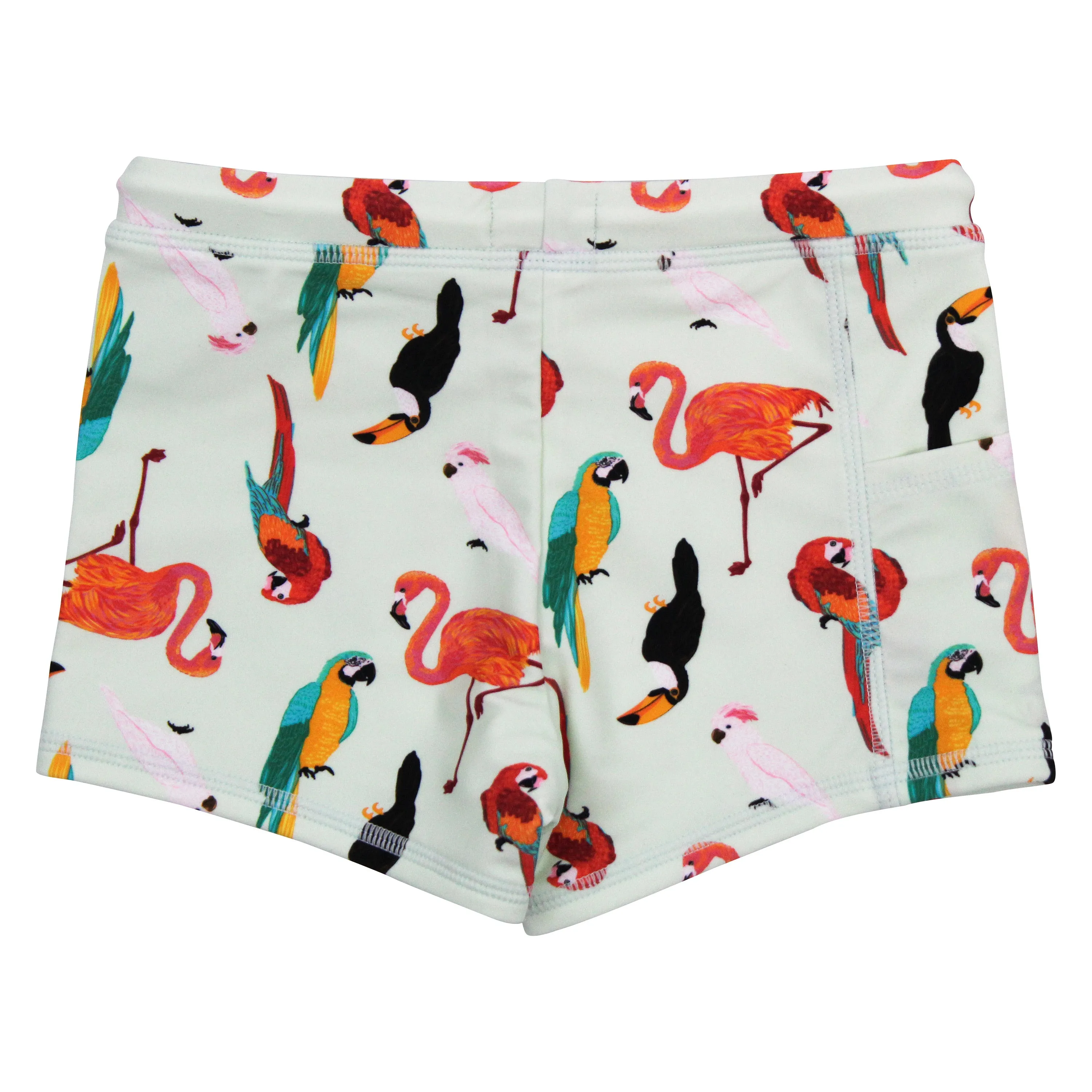 Kids Euro Swim Shorties | "Tropical Birds"