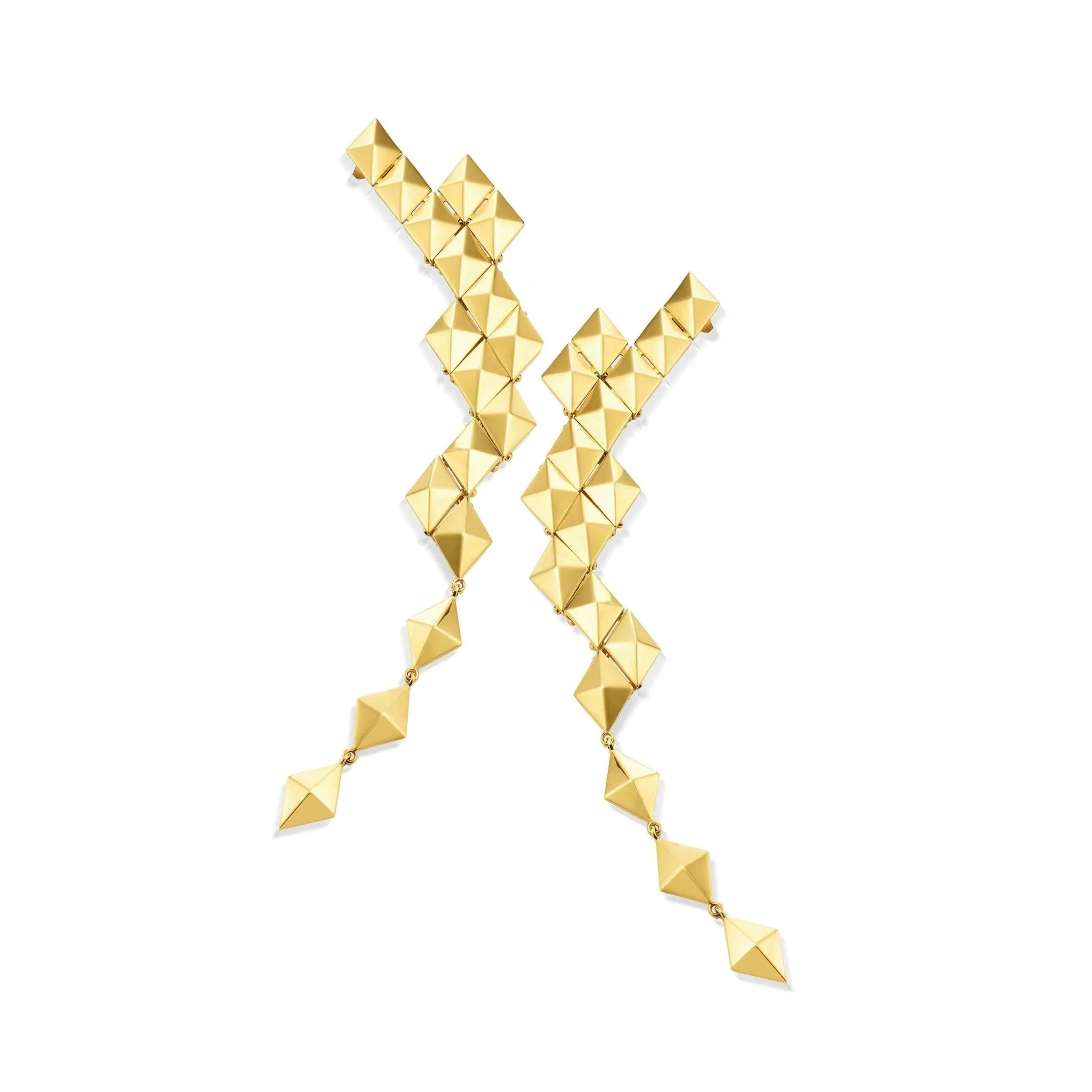 Large Yellow Gold Python Clip On Earring Climbers