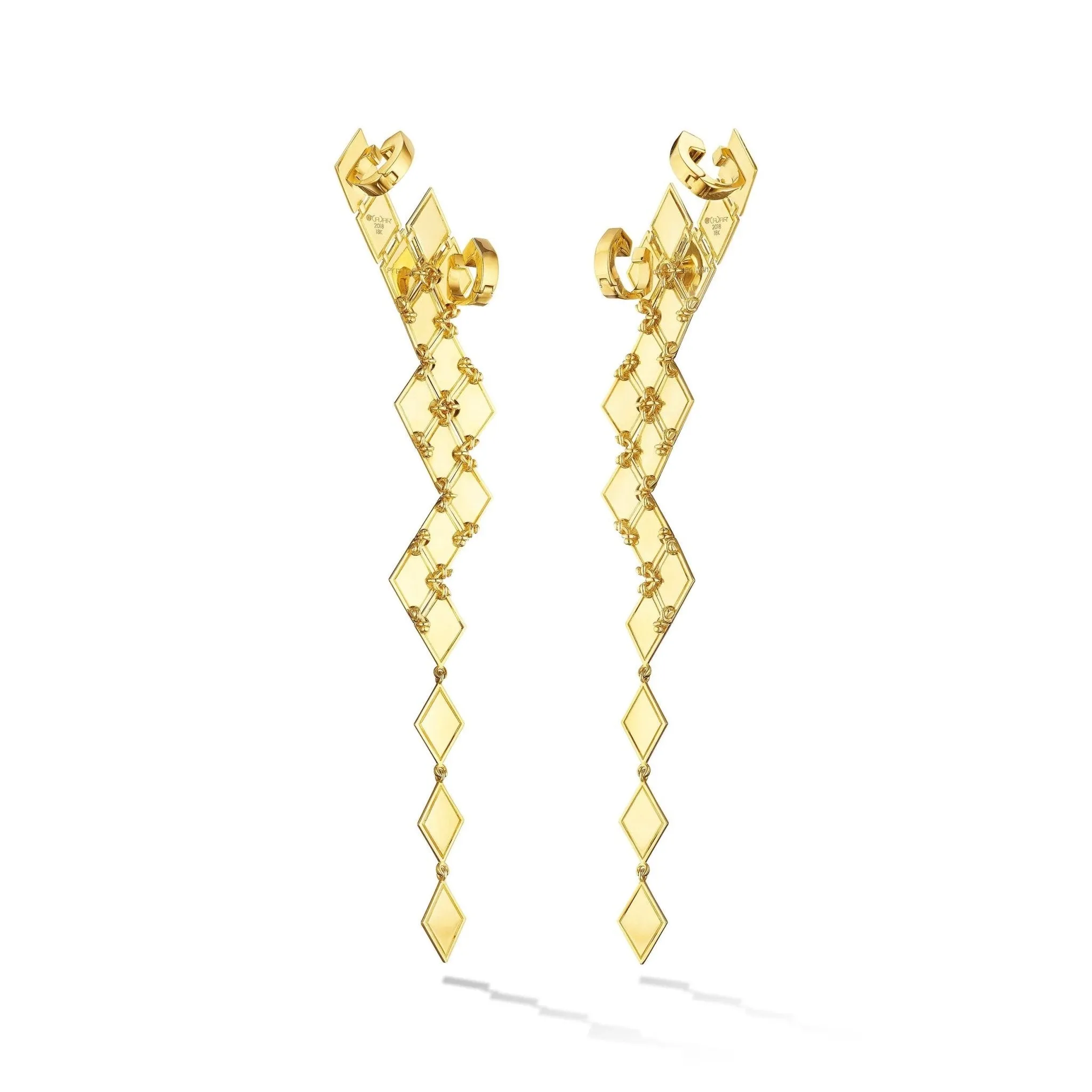 Large Yellow Gold Python Clip On Earring Climbers