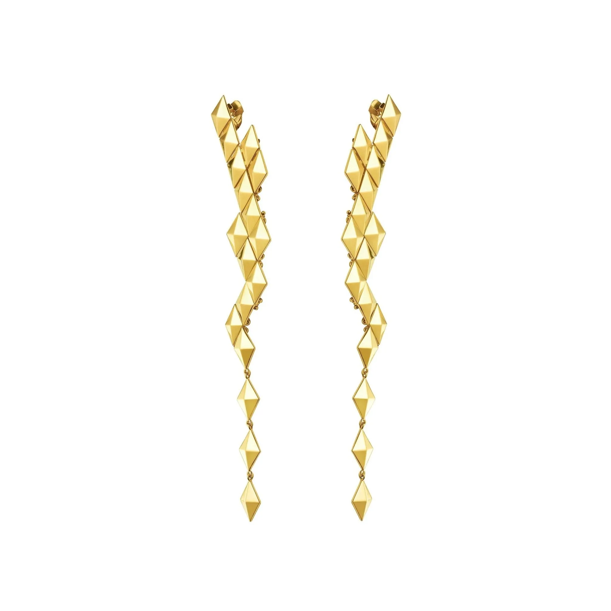 Large Yellow Gold Python Clip On Earring Climbers