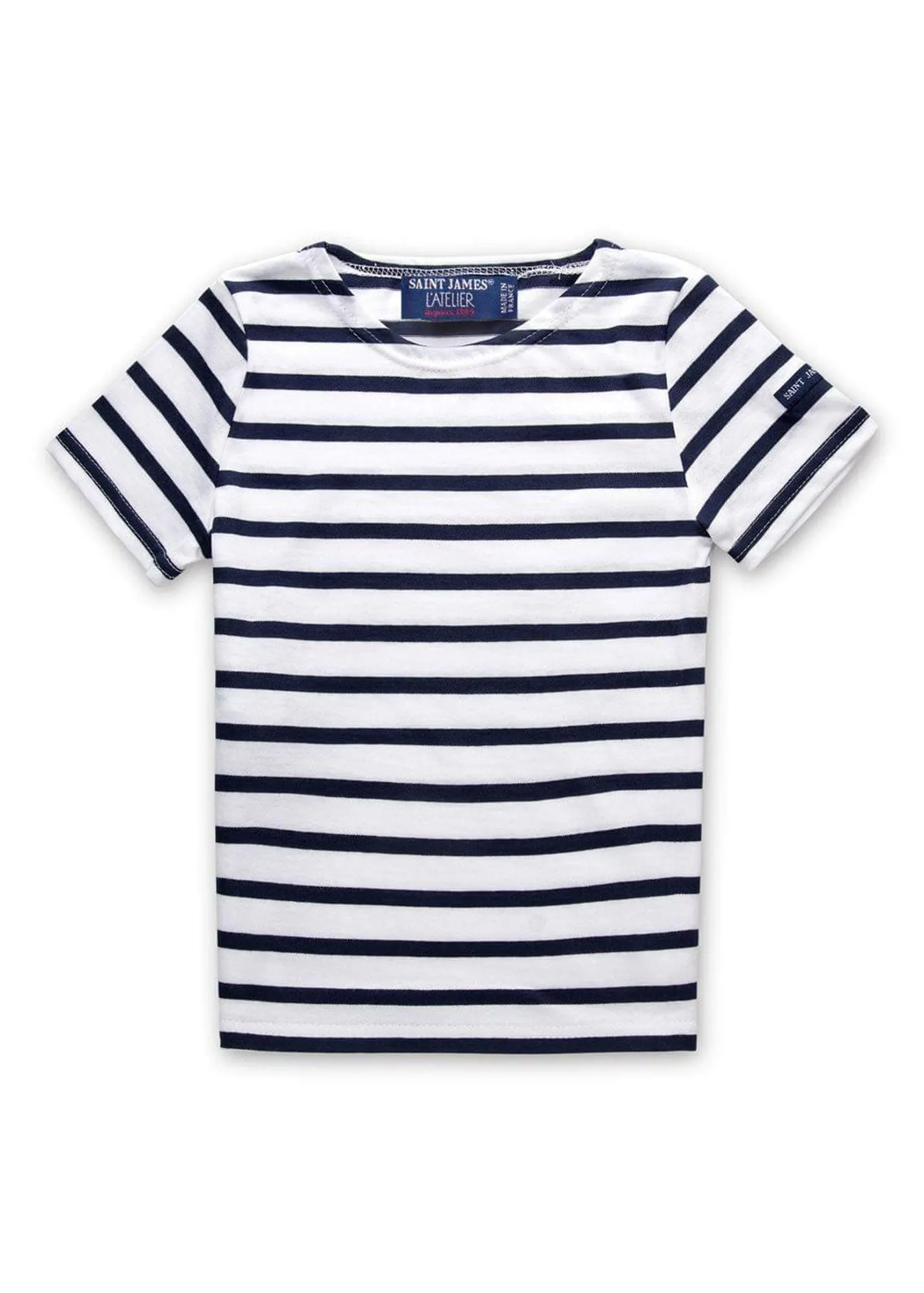 Levant striped t-shirt for kids - in light cotton (NEIGE/MARINE)