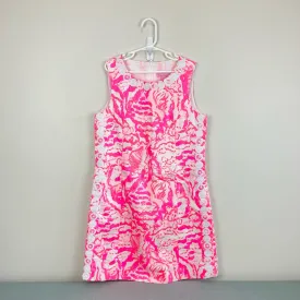 Lilly Pulitzer Girls Mini Mila Shift Dress Coral Reef Beside the Point 14