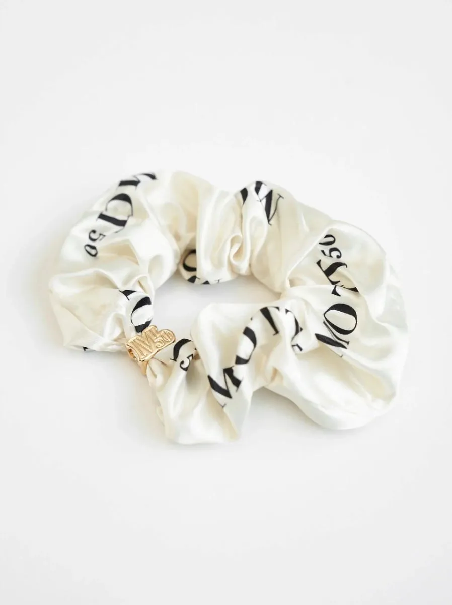 Logo Scrunchie | Cobalt/White Bandana Print