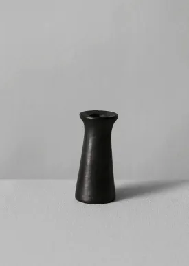 Longpi Dinner Candle Holder | Black Clay