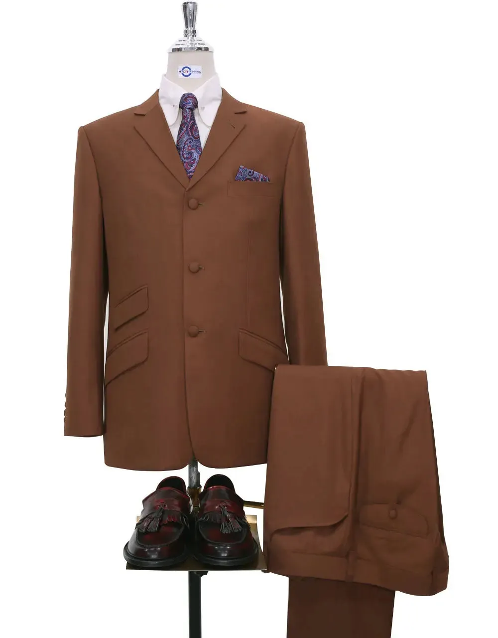 Mod Suit | Burnt Orange Wedding Suit