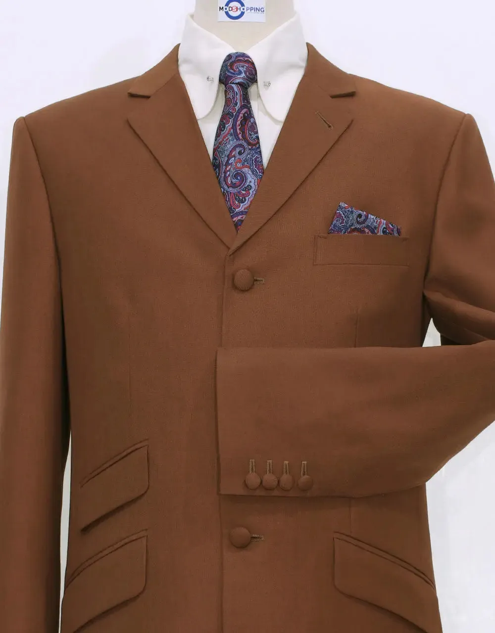 Mod Suit | Burnt Orange Wedding Suit